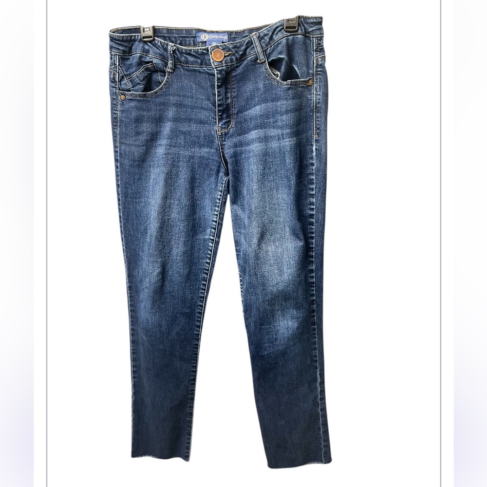 DEMOCRACY Flex-ellent Girlfriend Frayed Hem Stretch Jeans Size 10